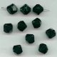 EMERALD 18X18MM FACETED BEADS - Lot of 12