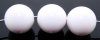 WHITE 14MM SMOOTH ROUND BEADS - Lot of 12