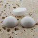 White Opaque - 11mm. Round Domed Cabochons - Lots of 144