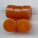 AMBER 8X14MM SMOOTH SPACER BEADS - Lot of 12