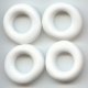 CHALKWHITE 28MM DONUT UNIQUE SHAPED BEADS - Lot of 12