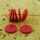 RED 15X2MM FLAT ROUND SPACER BEADS - Lot of 12