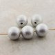 MATTE SILVER 8mm. TEXTURED ROUND BEADS - Lot of 12