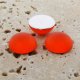 Orange Matte Frosted - 15mm. Round Domed Cabochons - Lots of 144