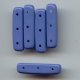LAVENDER 8x30MM 3-HOLE RECTANGLE SPACER BEADS - Lot of 12