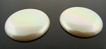 34MM CULTURA RAINBOW LOW DOME PEARL ROUND CABOCHONS - Lot of 12