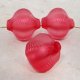 PINK MATTE 27X24MM FANCY ETCHED EXTENDED HOLE BEADS- Lot of 12