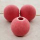 PINK WASH 22X20MM SQUASH ROUND BEADS - Lot of 12