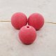 PINK WASH 14MM ROUND SMOOTH BEADS - Lot of 12
