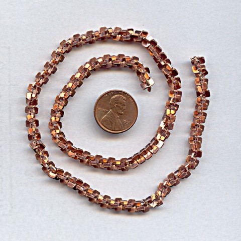 TWISTED PADDLE SOLID COPPER 6MM VINTAGE CHAIN - PRICED PER FOOT