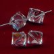 CRYSTAL 16MM CUBE SHAPE FACETED BEADS - Lot of 12
