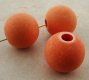 APRICOT MATTE 20MM LARGE HOLE SMOOTH ROUND BEADS - Lot of 12