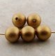 MATTE GOLD 8MM SMOOTH ROUND BEADS - Lot of 12