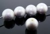 SILVER SPECKLED 10MM ROUND BEADS - Lot of 12