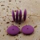 PURPLE MATTE 16X4MM ROUND SPACER BEADS - Lot of 12