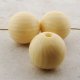 IVORY STRIPED 21MM ROUND SMOOTH BEADS - Lot of 12