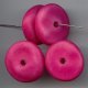 PINK MATTE WASH 10X28MM WAVY SPACER BEADS - Lot of 12