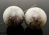 WHITE SILVER DRIZZLE 22MM ROUND BEADS - Lot of 12