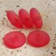 CRANBERRY MATTE 23X7MM ROUND LARGE HOLE SPACER BEADS - Lot of 12