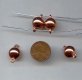 10MM COPPER COATED 2-LOOP ROUND PENDANTS - Lot of 12