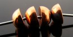 3X6MM COPPER COATED 1/2 BALL SMOOTH BEADS - Lot of 12