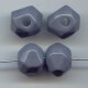 GREY 16MM FACETED LARGE 3MM HOLE DONUT BEADS - Lot of 12