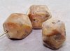BEIGE MARBLE 20X17MM FACETED OVAL BEADS - Lot of 12