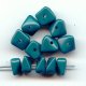 PETROL 5X11MM NUGGET BEADS - Lot of 12