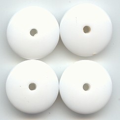 WHITE 5X18MM ROUND SPACER DISC BEADS - Lot of 12 - Click Image to Close