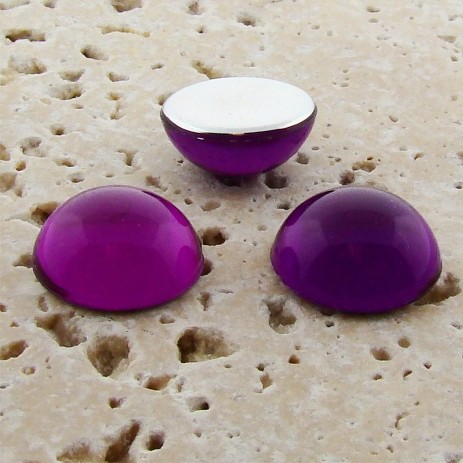 Amethyst Jewel - 5mm. Round Domed Cabochons - Lots of 144 - Click Image to Close